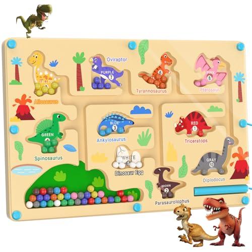 Labirinto Magnetico Dinosauri Montessori per Bambini 3-6 Anni