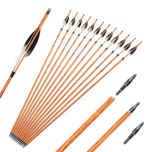 PHILOCS 12 pz Frecce in Puro-Carbonio Effetto Legno - ID 6,2mm