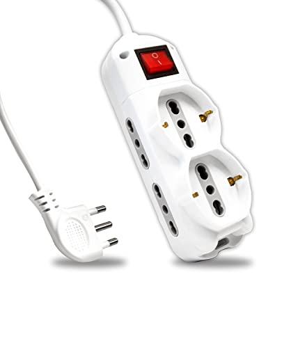 V-TAC Multipresa Elettrica 6 Posti con Interruttore e Cavo 1,5mt