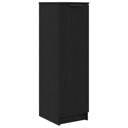 vidaXL Scarpiera Rovere Nero 29.5 x 35 x 101 cm Legno Multistrato, Armadio Scarpe Moderno, Design Rettangolare, Stile Minimalista, Ripiano Salvaspazio, Ideale per Interni