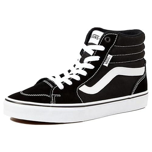 Vans Filmore Hi, Sneaker Donna, Suede Canvas Black White
