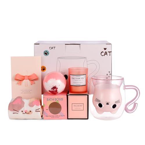 Qinhai Set Regalo Donna Tazza Gatto