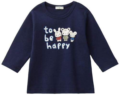 United Colors of Benetton T-Shirt Girocollo Manica Lunga Stampa ad Acqua