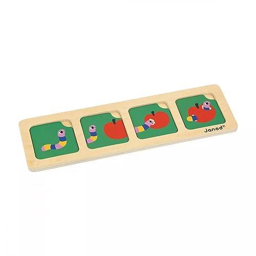 Janod - Gamma Pedagogia - 10 Sequenze da 4 Azioni - Ordinamento Cronologico - Gioco Educativo per Bambini - Dai 36 Mesi, J05083