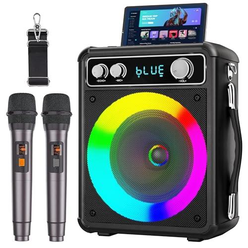 Ankuka Macchina Karaoke con 2 Microfoni Wireless