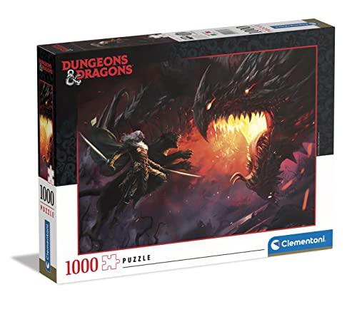 Clementoni - Dungeons & Dragons Dragons - 1000 Pezzi - Puzzle Adulti, Made in Italy, Multicolore, 39735