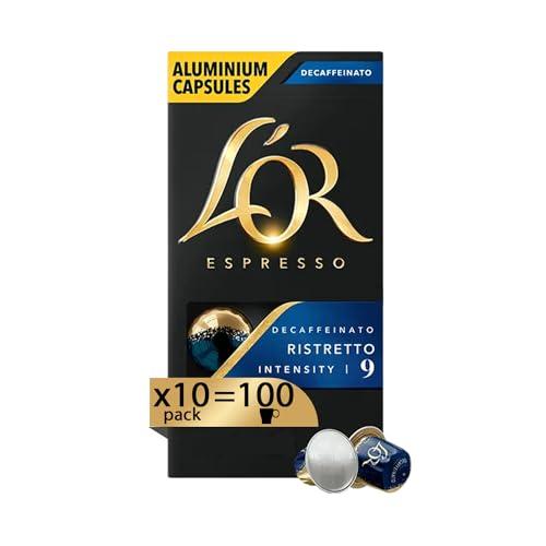 L'Or Espresso Decaffeinato Ristretto - 100 Capsule Alluminio Nespresso