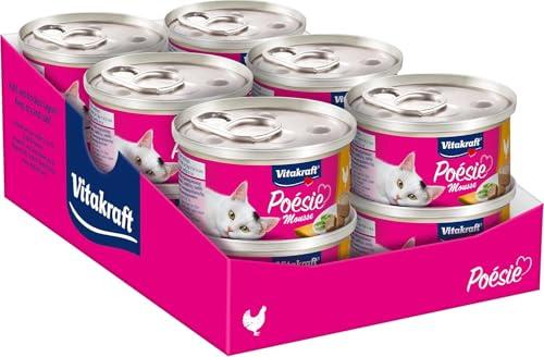 Vitakraft Poésie Mousse Pollo - Irresistibile Delizia per il Tuo Gatto (12x85g)