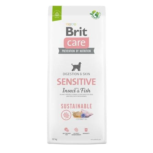 Brit Care Sustainable Adult Sensitive Insect & Fish - Cibo secco ipoallergenico per adulti, cani di tutte le razze