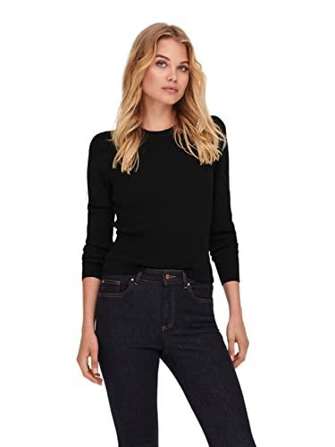 ONLY ONLSALLY Pullover Donna Maniche a Sbuffo Nero