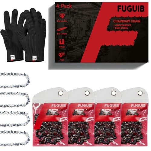 FuGuiB Set di 4 Catene per Motosega da 12 cm Compatibili con WORX e Parkside