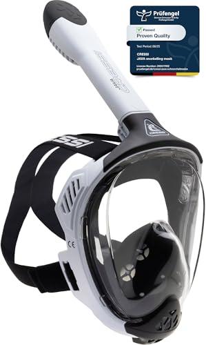 Cressi Java Maschera Integrale Snorkeling Bianco/Nero S/M