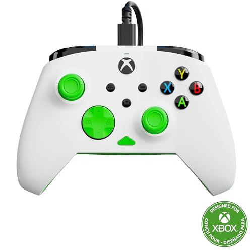 Turtle Beach Rematch Core Bianco/Verde - Gamepad cablato per Xbox e PC