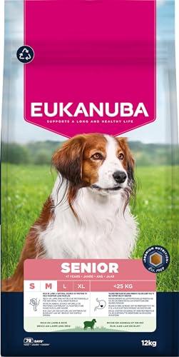 Eukanuba Senior Agnello e Riso - Mangime Secco per Cani Anziani di Taglia Piccola e Media