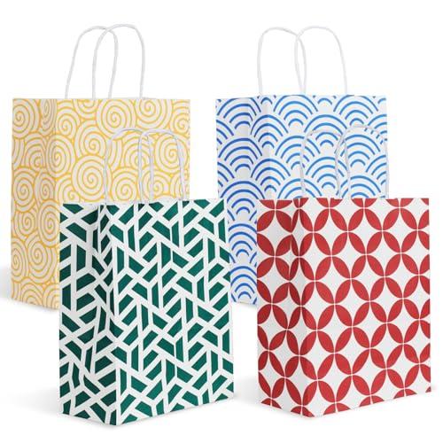 Parmedu Set di 24 Sacchetti Regalo Multicolore con Manici