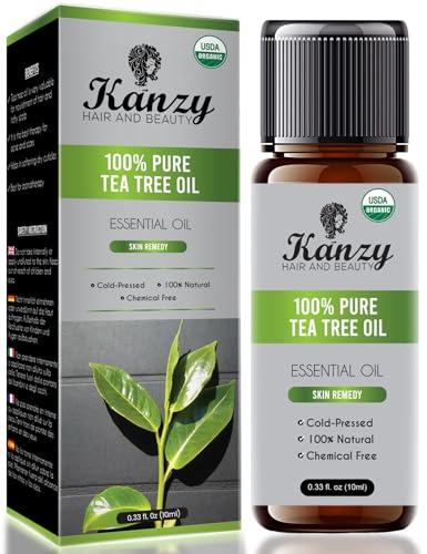 Kanzy Tea Tree Oil Puro 100% - Olio Essenziale di Albero del Tè 10ml
