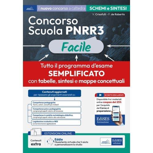 Concorso Scuola PNRR3 Facile - Schemi e schede di sintesi su tutto il programma
