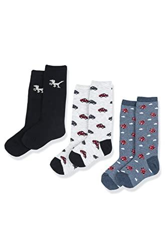 Chicco Set Calzini Sotto Il Ginocchio in Cotone Unisex - Grigio, 5-6 Anni