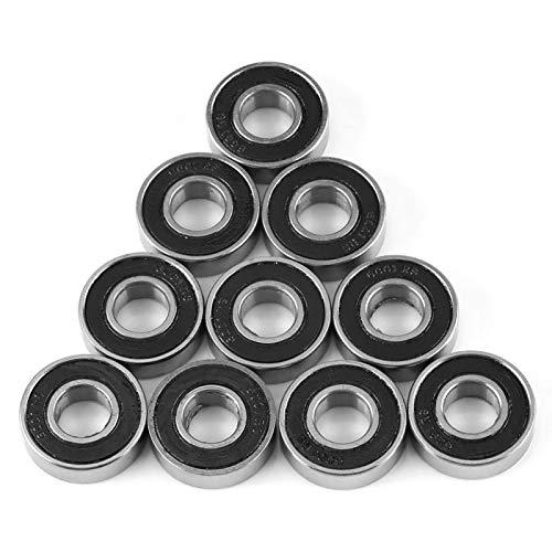 Kit 10 Cuscinetti a Sfera 6001-2RS Sigillati in Gomma, 12x28x8mm
