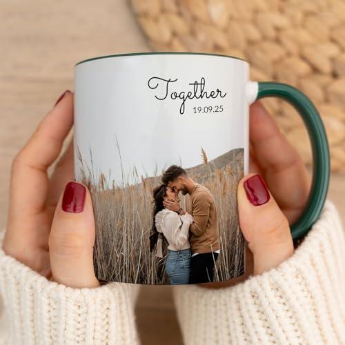 Tazza Personalizzata con Foto e Testo Wanapix - Verde, 325 ml