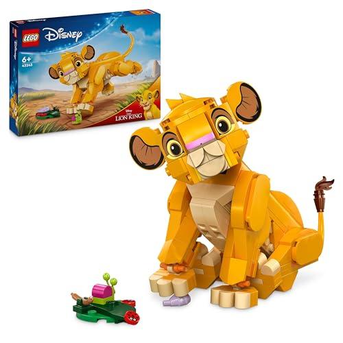 LEGO Disney Simba, il Cucciolo del Re Leone, Giochi di Fantasia per Bambini e Bambine da 6 Anni, Personaggio Giocattolo Costruibile con Parti Snodabili dal Film d'Animazione, Idea Regalo 43243