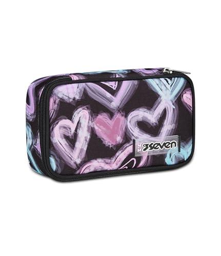 Seven Astuccio Scuola Quick Case Freethink Girl Nero e Viola