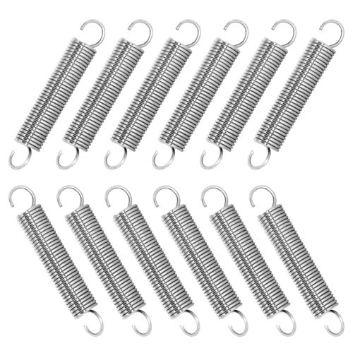NICAVKIT Molle di Trazione in Acciaio Inox con Gancio - Set da 10