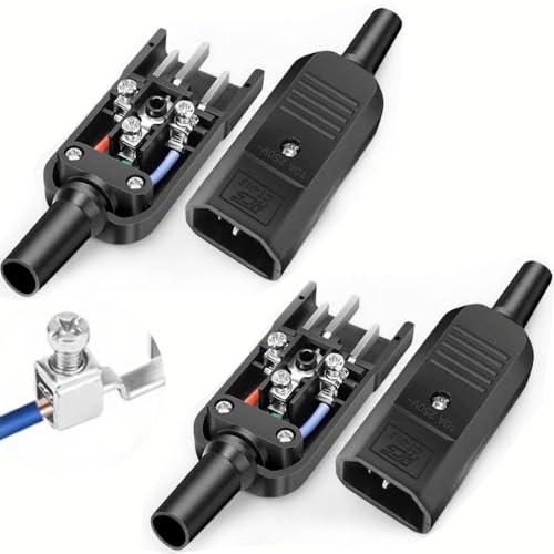 RUNCCI-YUN Connettore Plug Power Maschio 3 Pin IEC 320 C14