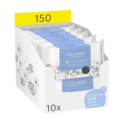 LILLYDOO Salviettine Umidificate al 99% Acqua - Pacco Famiglia 1500 Pezzi