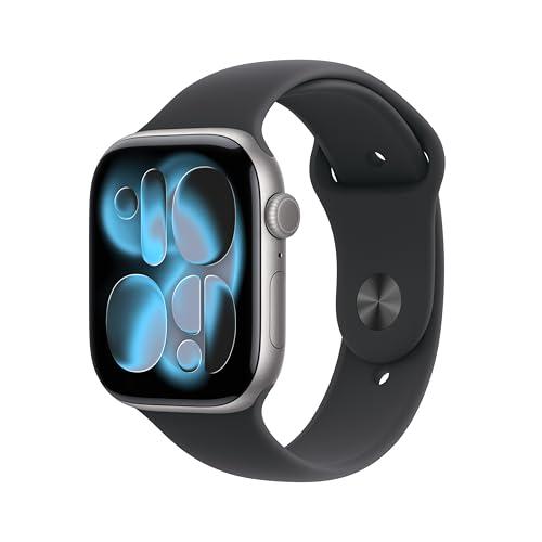Apple Watch Series 11 GPS, 46mm, Alluminio Grigio Siderale, Cinturino Sport Nero