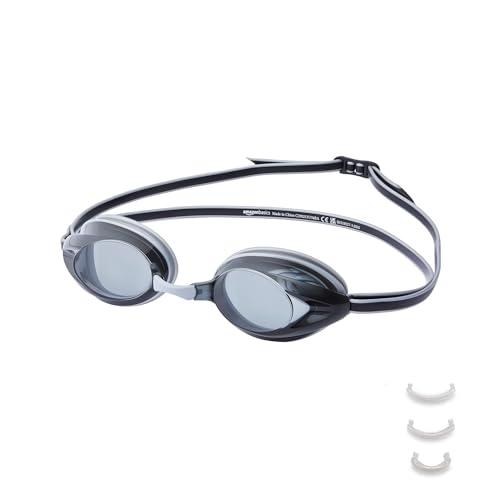 Amazon Basics Occhialini da nuoto per adulti, unisex, argento