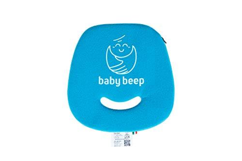 Baby Beep Bbam1 Cuscino Bluetooth Anti Abbandono Universale per Seggiolini Auto, Blu (Azzurro Mare)