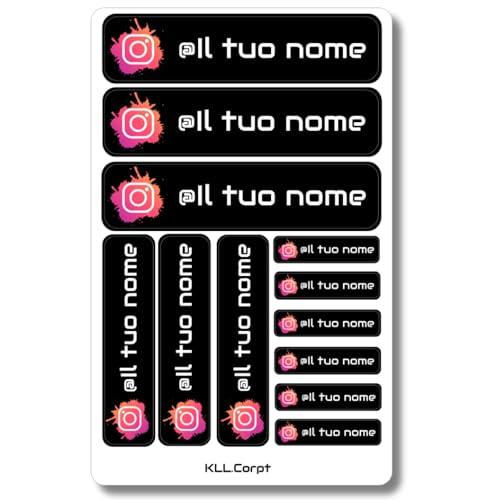 12 Adesivi Instagram Personalizzati: Loghi e Testo a Tua Scelta
