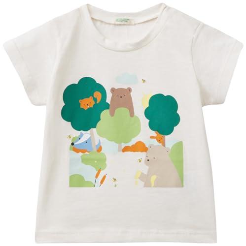 United Colors of Benetton T-Shirt Bianco Panna Bimbo