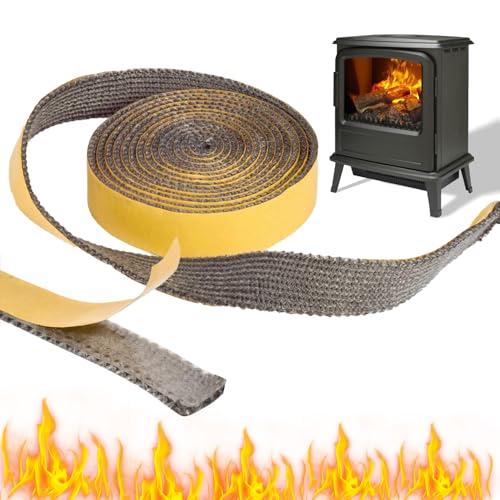 Guarnizione Stufa a Legna 3m x 18mm x 3mm Guarnizione Stufa a Pellet Guarnizione Adesiva Guarnizione Alta Temperatura Guarnizione Forno Guarnizioni Adesive Adatte per Caminetti Quadrati e Stufe Diritt
