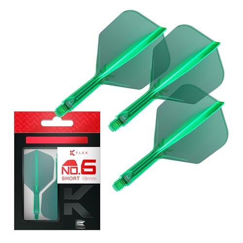 Target Darts K-Flex Verde Corte No.6 - Alette e Aste Integrate per Freccette