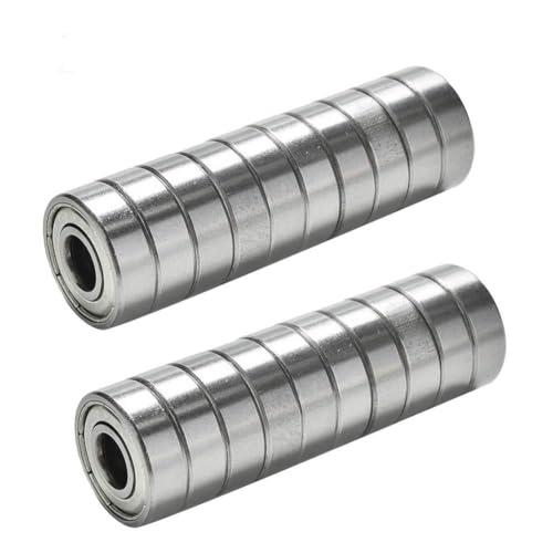 TUZUK 20 pezzi 6800ZZ 10 x 19 x 5 mm coperchi in ferro sigillati cuscinetti a sfera scanalati a sezione sottile 6800-ZZ 10 x 19 x 5 mm cuscinetti in acciaio