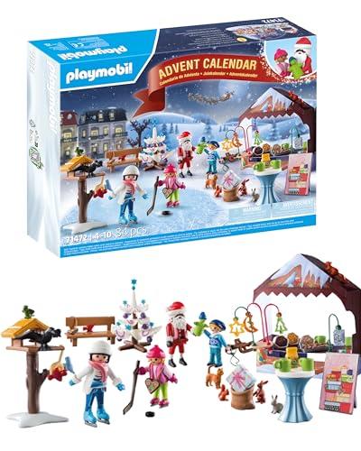 PLAYMOBIL Christmas 71472 Calendario dell'Avvento: Mercatini di Natale