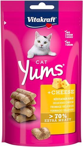 Vitakraft Cat YUMS Formaggio, 40 g - Snack per Gatti con Delizioso Ripieno al Formaggio