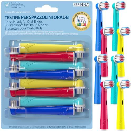 8 Testine di Ricambio per Spazzolino Elettrico Oral-B Bambini (3-16 Anni)
