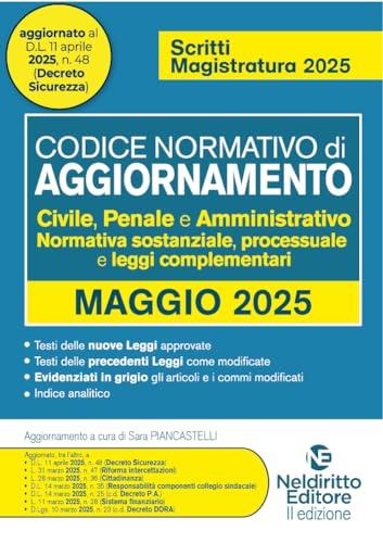 Codice normativo di aggiornamento. Codici per il concorso in Magistratura 2025