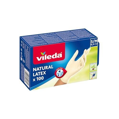 Vileda Guanti Natural Latex 100 Usa e Getta S/M