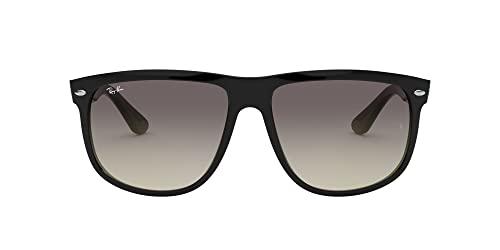 Ray-Ban Occhiali da sole unisex neri con lenti grigie sfumate