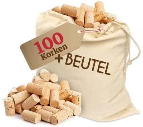 100 Tappi di Sughero Naturali per Artigianato e Decorazioni