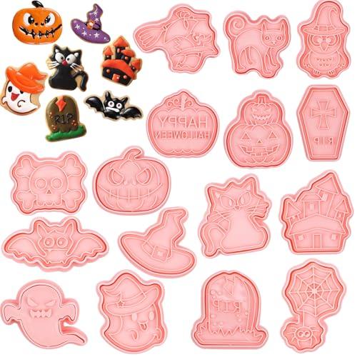 Set di 16 Formine per Biscotti di Halloween