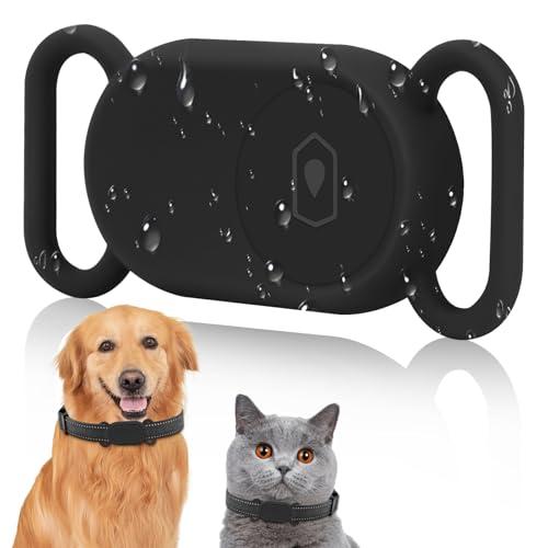 Ainiv Custodia Protettiva in Silicone per Samsung Galaxy SmartTag 2 - Porta Collare per Cani, Anti-Graffio, Impermeabile (Nero)