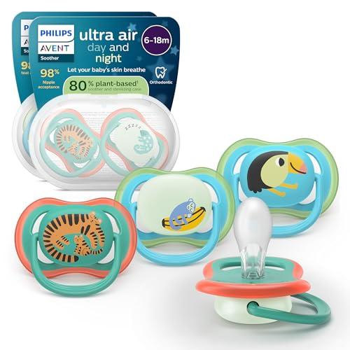 Philips Avent Ultra Air Day & Night Pacifiers 6-18 mesi - Confezione da 4