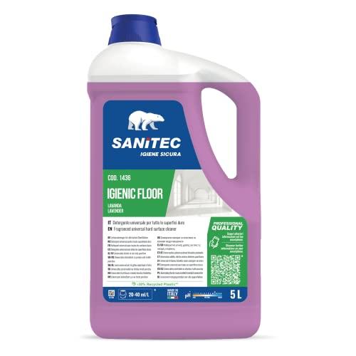 Sanitec Igienic Floor Detergente Universale Sgrassante Concentrato con Azione Igienizzante, Profumato alla Lavanda Selvatica, 5 L