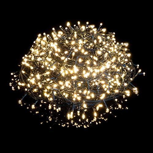 Nataland Catena Luminosa 1000 LED Bianco Caldo - 55 Metri
