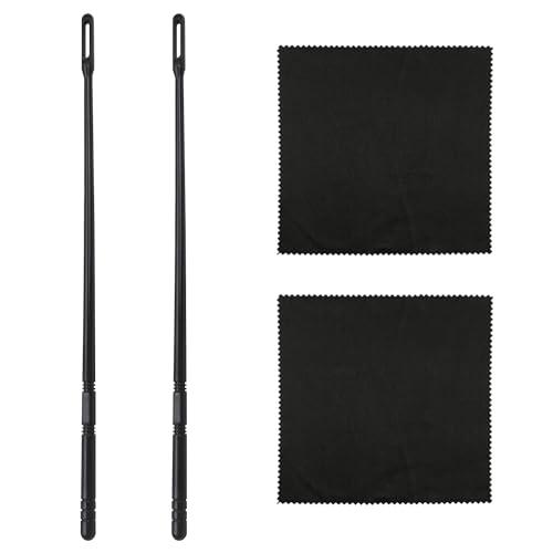Kit di Pulizia per Flauto: 2 Bastoncini, 2 Panni